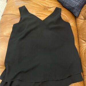 Ann Taylor Factory Black V-Neck Sleeveless Camisole